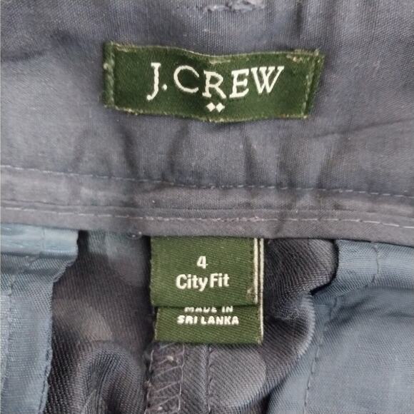 J. CREW! ADORABLE NAVY BLUE ON NAVY POLKA DOT HIGH WAIST SKIMMER PANTS,! SZ 4 - Picture 6 of 10